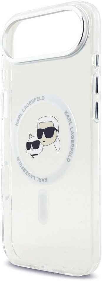 Karl Lagerfeld IML K&CH Heads Metal Frame MagSafe dėklas skirtas Apple iPhone Air skaidrus