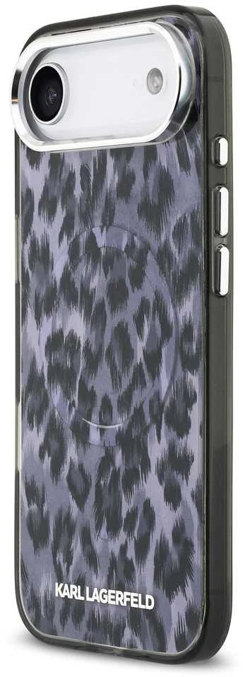 Karl Lagerfeld IML Leopard MagSafe dėklas skirtas Apple iPhone Air pilkos spalvos