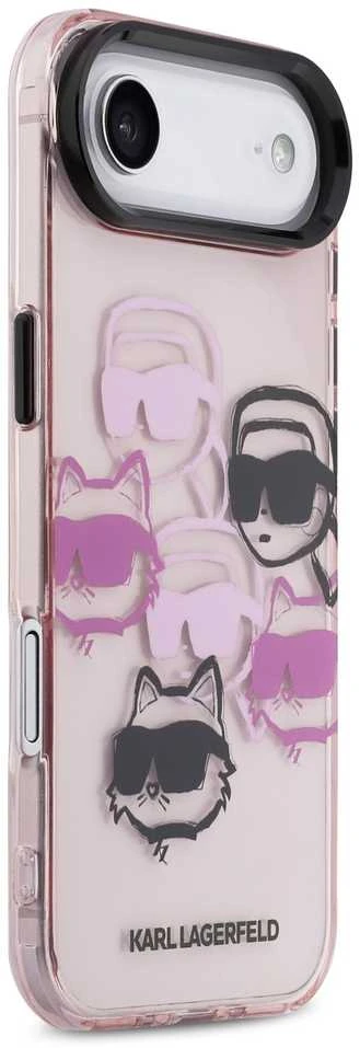 Karl Lagerfeld IML Multi K&CH Heads dėklas skirtas Apple iPhone Air Rožinė