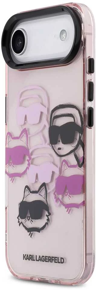 Karl Lagerfeld IML Multi K&CH Heads dėklas skirtas Apple iPhone Air Rožinė