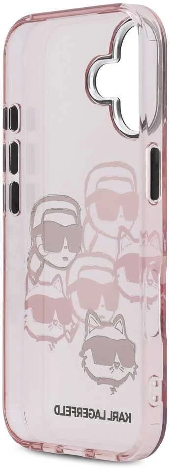 Karl Lagerfeld IML Multi K&CH Heads dėklas skirtas Apple iPhone 17 Rožinė