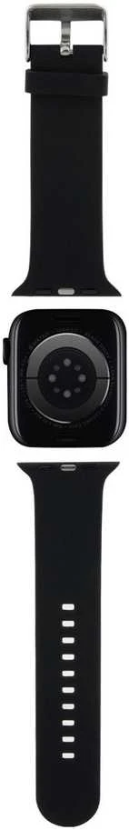 Apyrankė Apple Watch 4 / 5 / 6 / 7 / 8 / SE (38 / 40 / 41 MM) Karl Lagerfeld 3D Rubber Karl&Choupette Heads (KLAWMSLKCNK) juodos spalvos