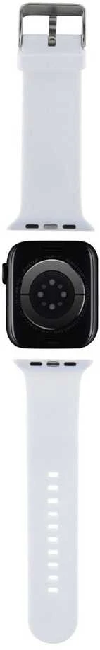 Apyrankė Apple Watch 38 / 40 / 41 mm Karl Lagerfeld Strap 3D Rubber Karl&Choupette Heads (KLAWMSLKCNH ) baltos spalvos
