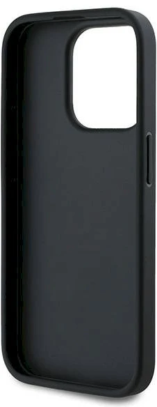 Karl Lagerfeld KLHCP15LPQDSMGK Apple iPhone 15 Pro 6.1″ juodos spalvos kietas dėklas Diagonal Quilted Script