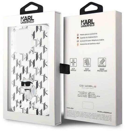 Karl Lagerfeld dėklas, skirtas iPhone 15 Pro Max 6,7 KLHCP15XHNCMKLT permatomas HC IML C Monogram