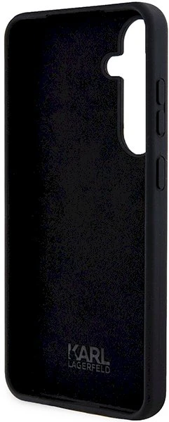 Karl Lagerfeld KLHCS24SSNIKBCK S24 S921 kietas dėklas juodos spalvos Silicone Ikonik