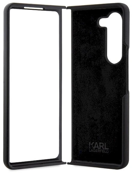 Dėklas Karl Lagerfeld KLHCZFD5SNIKBCK WITH FOLD5 HARDCASE Juodas/Juodas SILICONE ICONIK