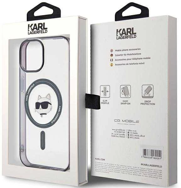 Karl Lagerfeld KLHMP15MHCHNOTK Apple iPhone 15 Plus/ 14 Plus 6.7″ skaidrus kietas dėklas IML Choupette`s Hea