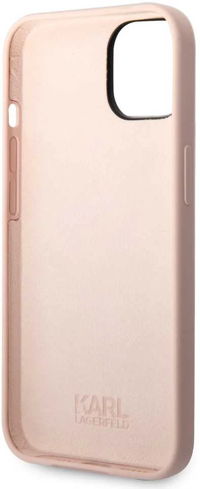 Dėklas Karl Lagerfeld KLHCP14MSNIKBCP IPHONE 14 PLUS / 15 PLUS 6.7 "HARDCASE Rožinis / Rožinis SILICONE IKONIK