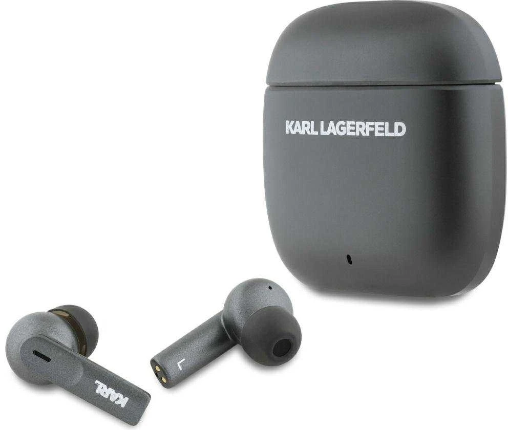 Karl Lagerfeld Elongated Logo ANC/ENC TWS belaidės ausinės juodos spalvos