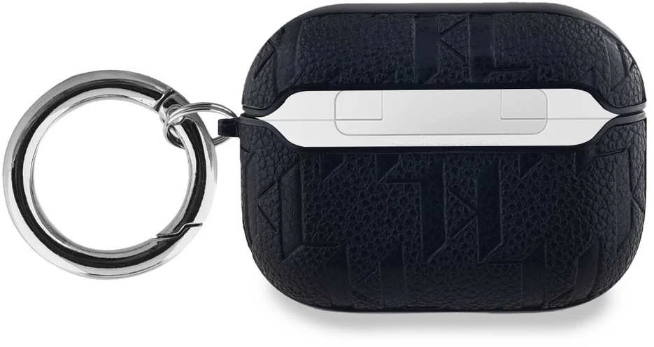 Karl Lagerfeld PU Embossed Karl Head dėklas ausinėms AirPods Pro juodos spalvos