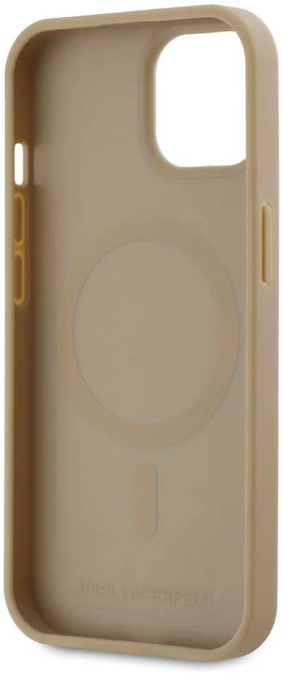 Dėklas Karl Lagerfeld KLHMP15SPGKHPHE Apple iPhone 15 6.1″ beige Magsafe Karl Heads