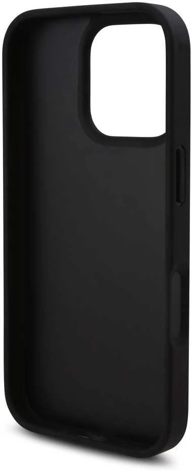 Karl Lagerfeld PU Saffiano Karl and Choupette Apple iPhone 16 Pro Max dėklas telefonui juodos spalvos