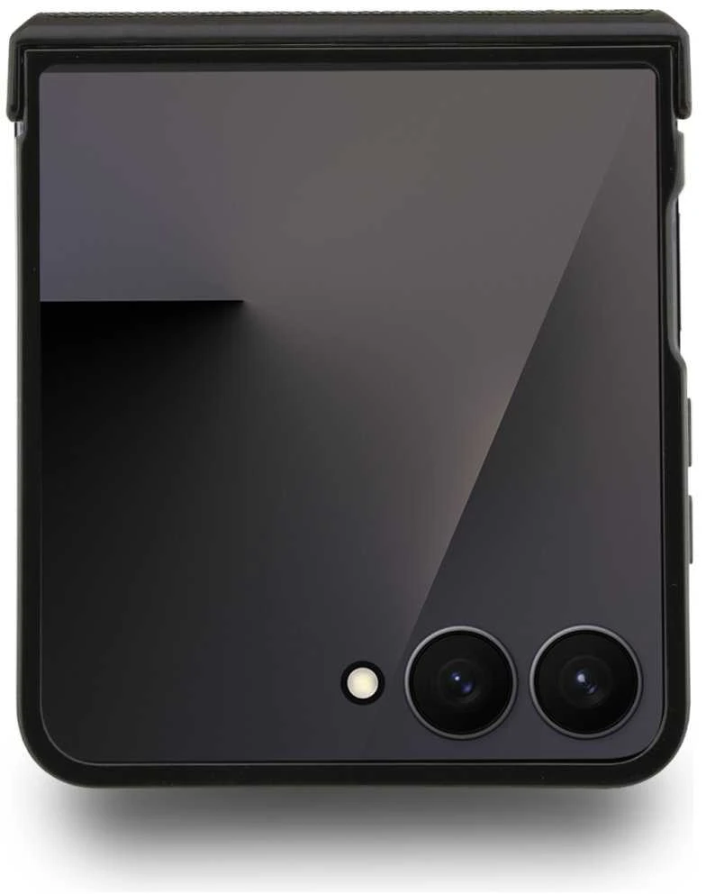 Karl Lagerfeld Saffiano Karl&Choupette Pin dėklas skirtas Samsung Galaxy Z Flip7 Juodas