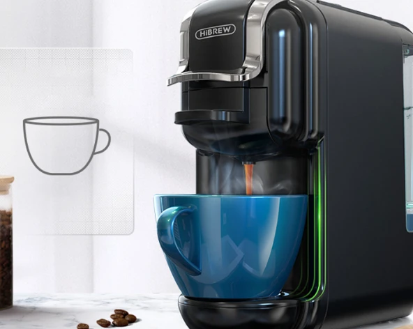 HiBREW H2B 5-in-1 kapsulinis kavos aparatas - juodas