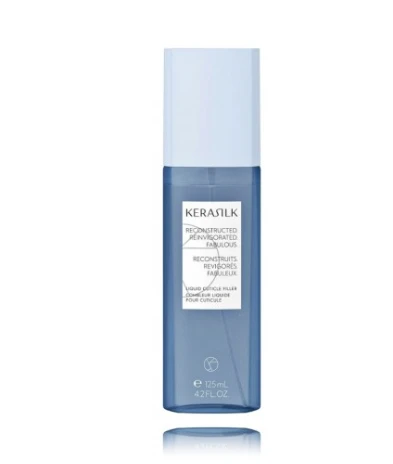 Kerasilk Specialists Liquid Cuticle Filler karščiu aktyvuojamas atkuriantis purškiklis plaukams, 125 ml