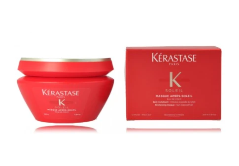 Kérastase Soleil Après-Soleil Eau De Coco Mask gaivinanti kaukė saulės paveiktiems plaukams, 200 ml