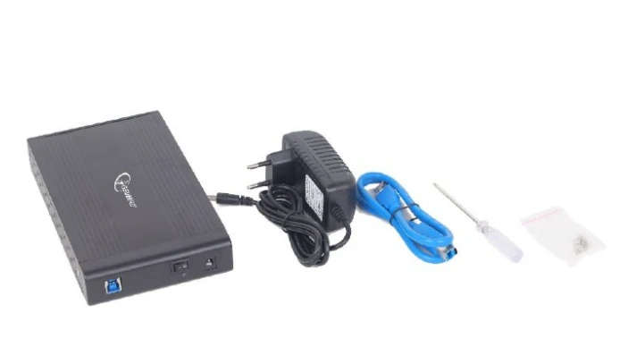 GEMBIRD EE3-U3S-3 HDD external enclosure for 3.5inch SATA - USB 3.0 Aliuminio Juodas