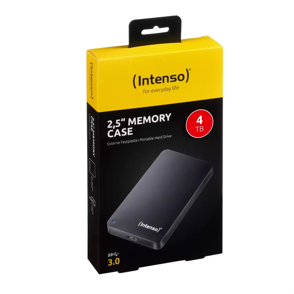 Kietasis diskas HDD Intenso MemoryCase 2,5'' 4TB, USB 3.0, Juodas