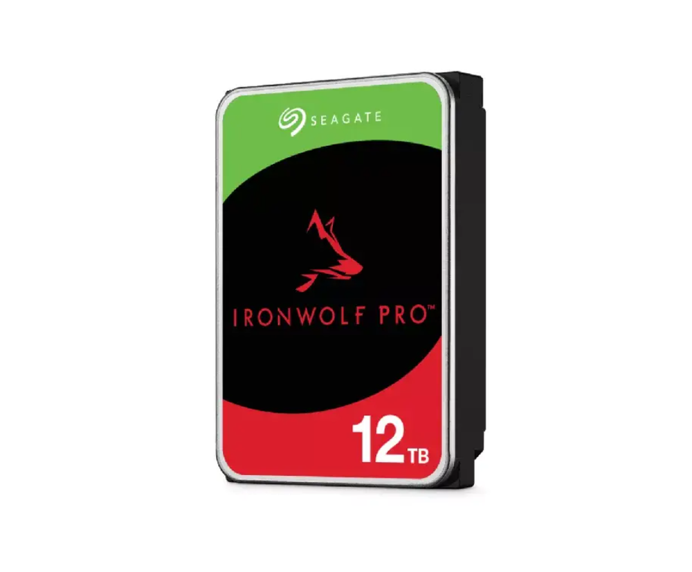 SEAGATE Ironwolf PRO Enterprise NAS HDD 12TB 7200rpm 6Gb/s SATA 256MB talpykla 8,9 cm 3,5 colio 24x7 NAS ir amp; RAID Rackmount Systeme BLK