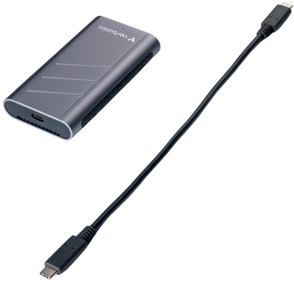 Kietasis diskas Išorinis diskas Verbatim TurboMetal SSD 2TB USB4 USB-C pilkos spalvos 32022