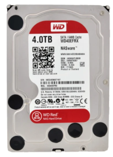 Sandisk WD Raudona Plus 4TB SATA 6Gb/s 3.5 colio 258MB talpyklos vidinis HDD diskas, didmeninis