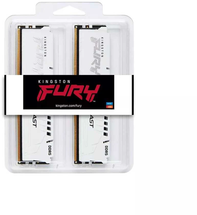 RAM Kingston KF556C36BWEK2-32 32GB 5600MT/s DDR5 CL36 DIMM (Kit of 2) FURY Beast Baltas EXPO | Kingstonas