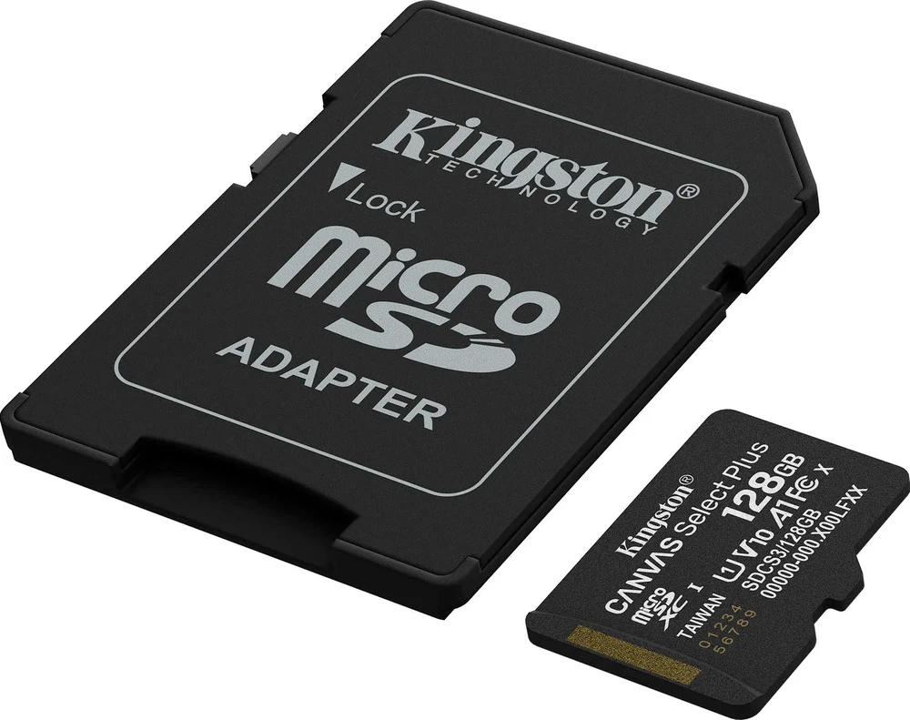 „Kingston Technology“ 128 GB „Micro SDXC Canvas Select Plus Gen3“ 150 MB/s A1 kortelė + adapteris