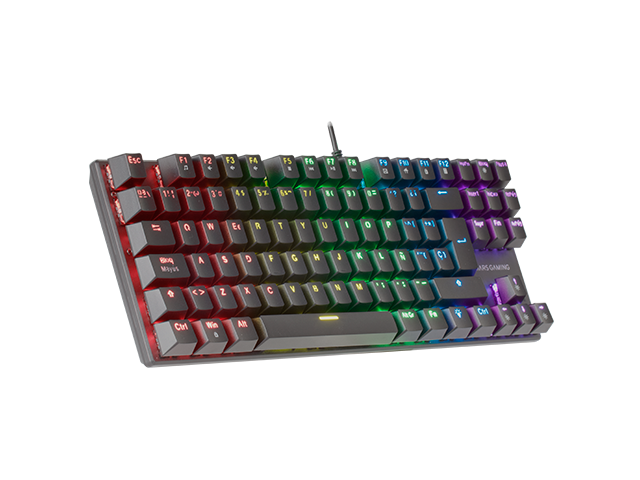 „Mars Gaming MK80“ mechaninė žaidimų klaviatūra RGB / rudas jungiklis / JAV