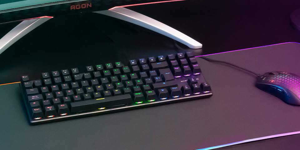 „Mars Gaming MK80“ mechaninė žaidimų klaviatūra RGB / rudas jungiklis / JAV