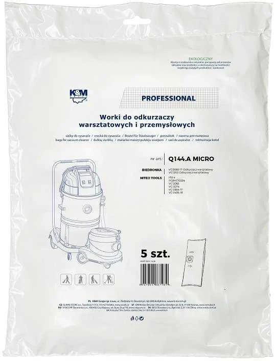 K&M KM-Q144.A VC 0065-17/VC 1250 Bags for vacuum cleaner 5 pcs.