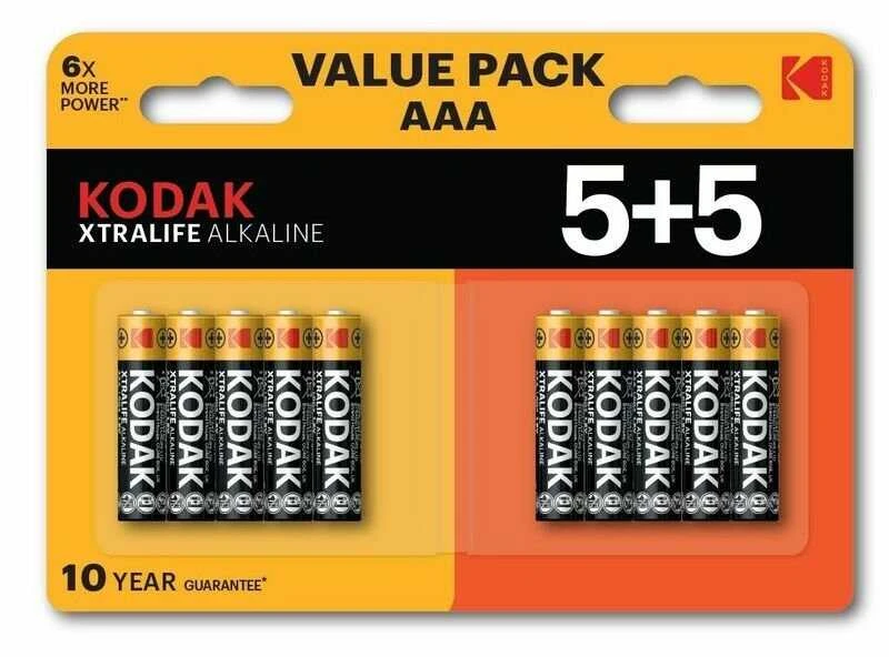 Kodak AAA baterijų 10 vnt. pakuotė