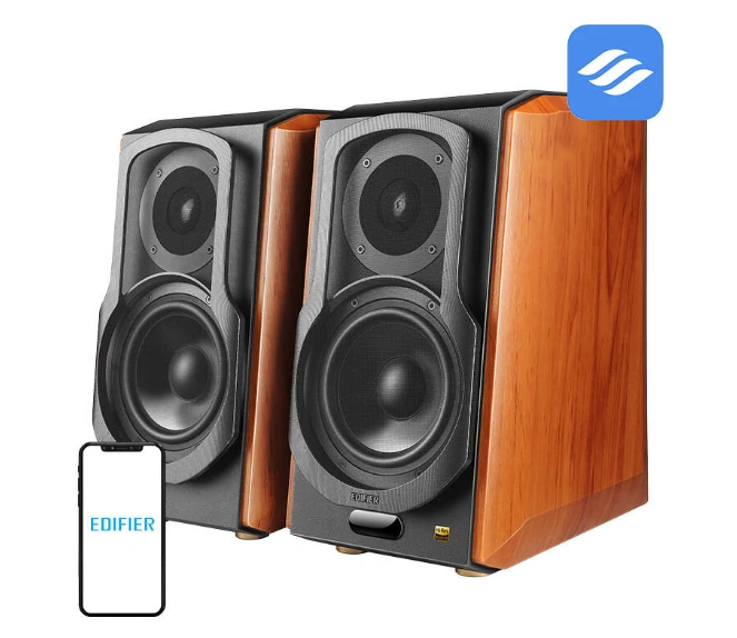 Kolonėlės Edifier S1000W, WiFi/Bluetooth, Rudos spalvos