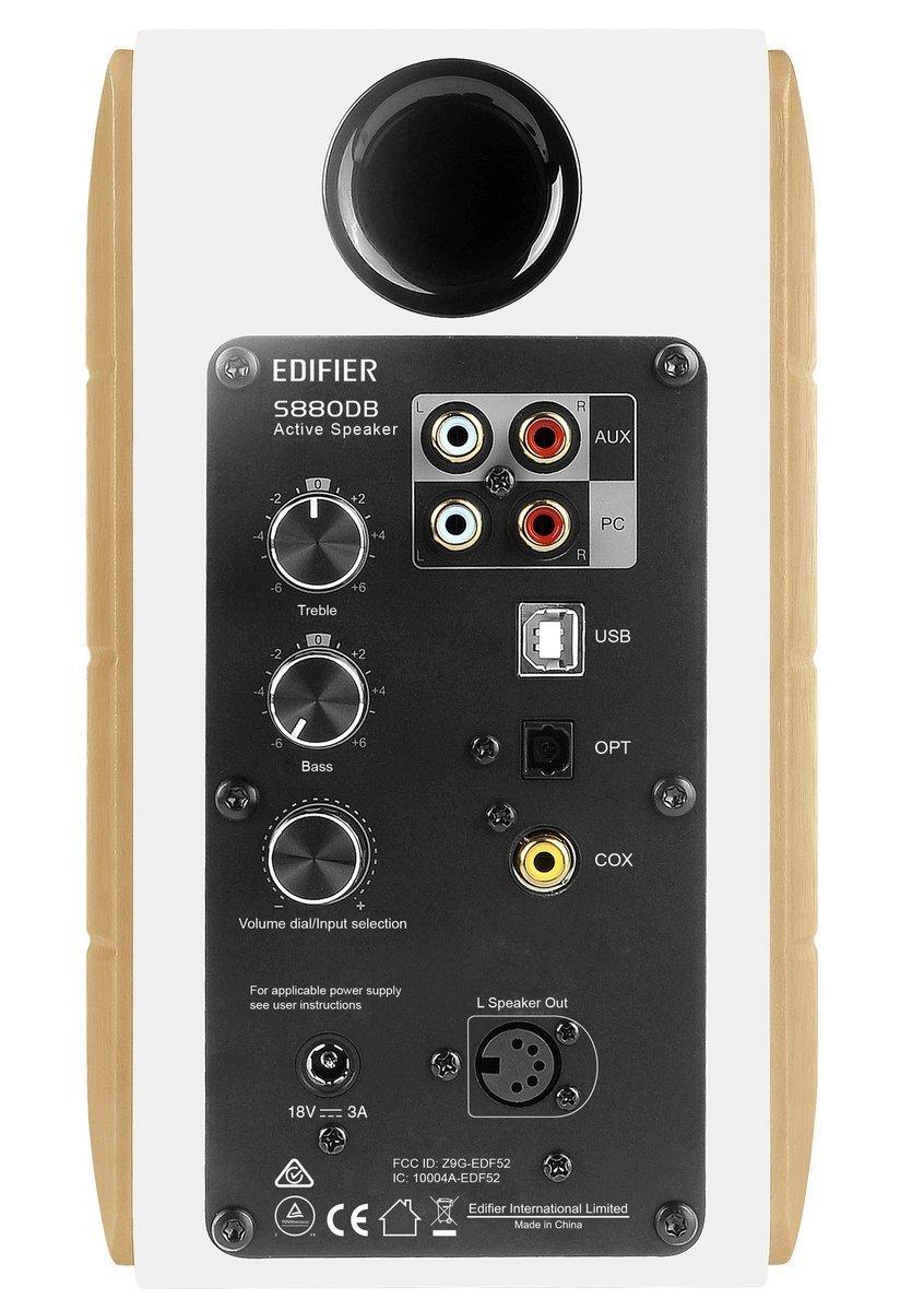Kompiuterio kolonėlės Edifier S880DB garsiakalbis, 2.0 tipas, 3,5 mm / „Bluetooth“ / optinis / bendraašis / USB, „Bluetooth“ 4.1 versija, baltas, 84 W