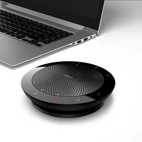 JABRA SPEAK 510 MS garsiakalbis, skirtas UC ir amp; BT USB konferencijos sprendimas 360 laipsnių mikrofono prijungimo ir atkūrimo nutildymo ir garsumo mygtukas