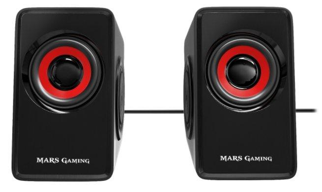 Kompiuterio kolonėlės Mars Gaming MS1 Stereo Multimedia Desktop Speakers / 2x 5W / 3.5mm Audio / USB Power
