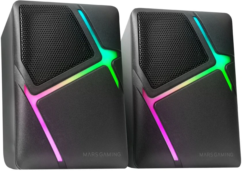 Kompiuterio kolonėlės Mars Gaming MSH Wired Loudspeakers 10W / juodas