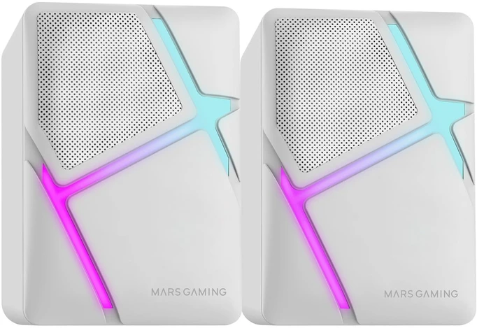 Kompiuterio kolonėlės PC garso kolonėlės Mars Gaming MSHW Balta