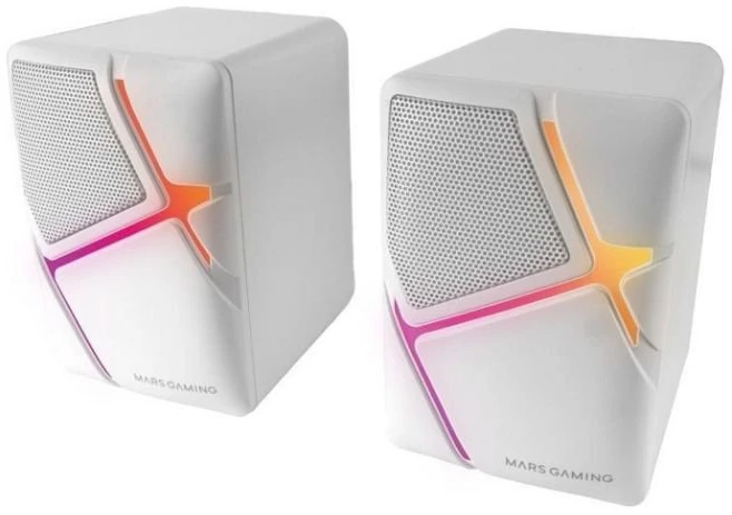Kompiuterio kolonėlės PC garso kolonėlės Mars Gaming MSHW Balta