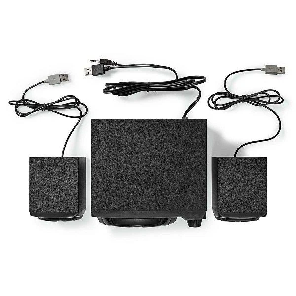 Kompiuterio kolonėlės Nedis kolonėlė Nedis GSPR31021BK 2 krypčių garsiakalbis Juodas Wired 11 W
