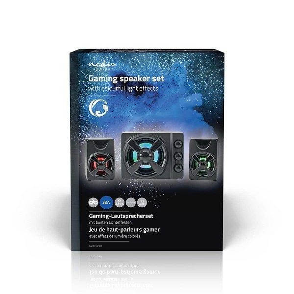Kompiuterio kolonėlės Nedis kolonėlė Nedis GSPR31021BK 2 krypčių garsiakalbis Juodas Wired 11 W