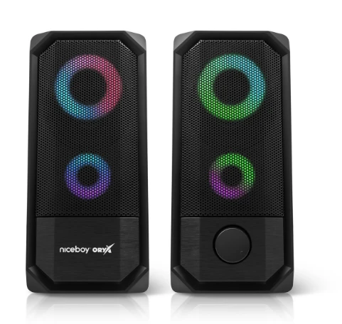 Kompiuterio kolonėlės Niceboy ORYX VOX 2.0 garsiakalbiai 12W / 3,5 mm lizdas / USB