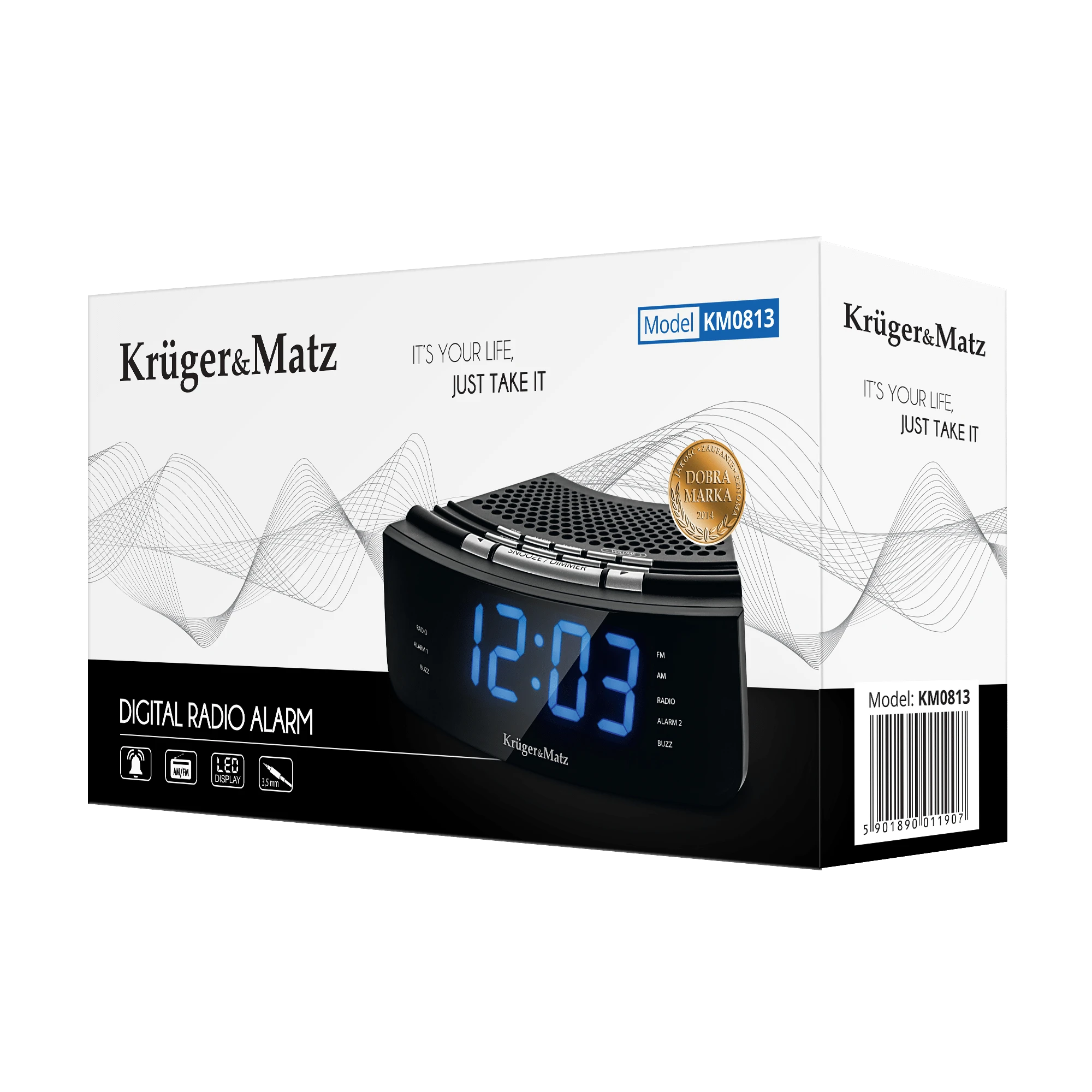 Kruger & Matz KM 813 radijas su laikrodžiu