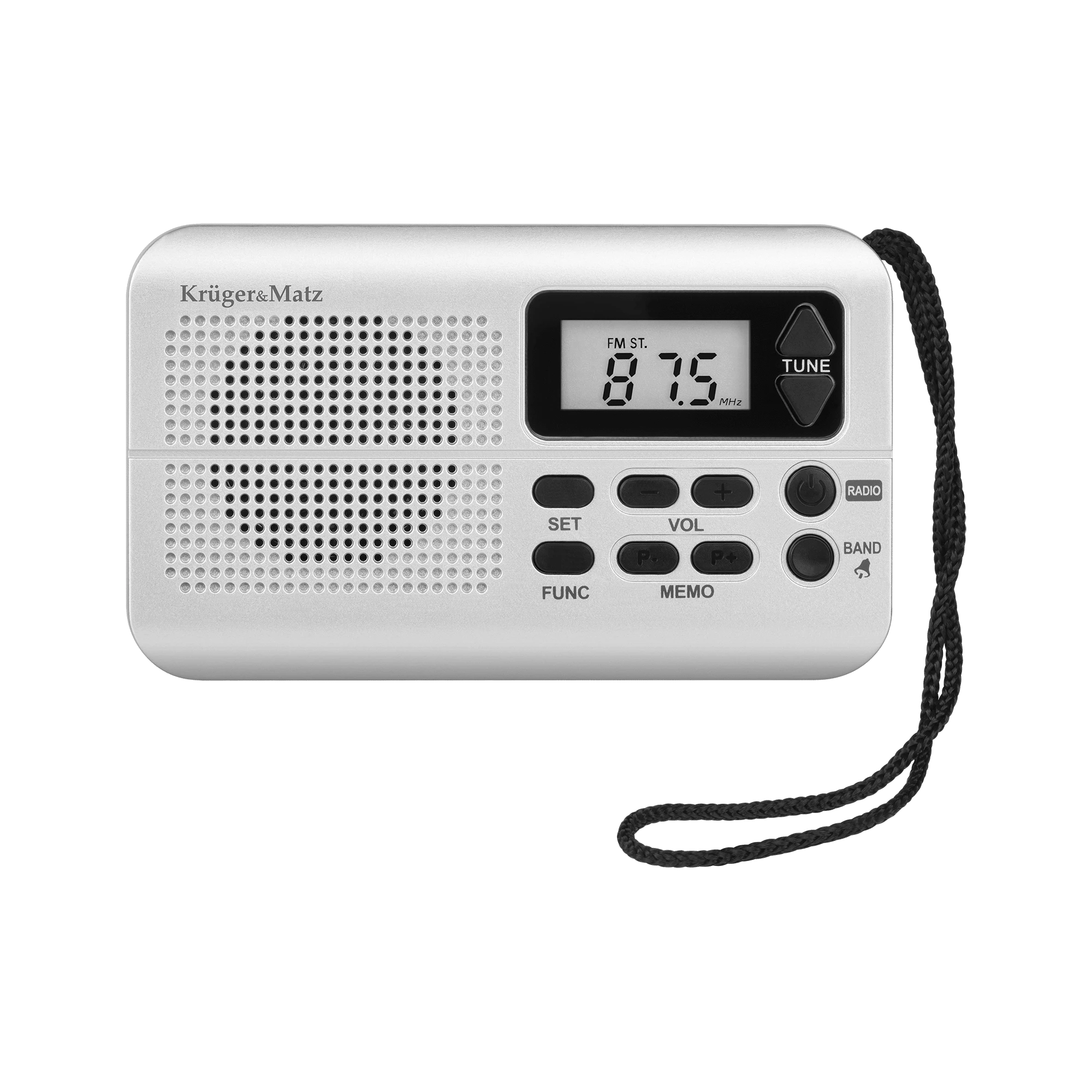Kruger & Matz KM 819 Nešiojamasis radijo imtuvas, šviesiai pilkos spalvos
