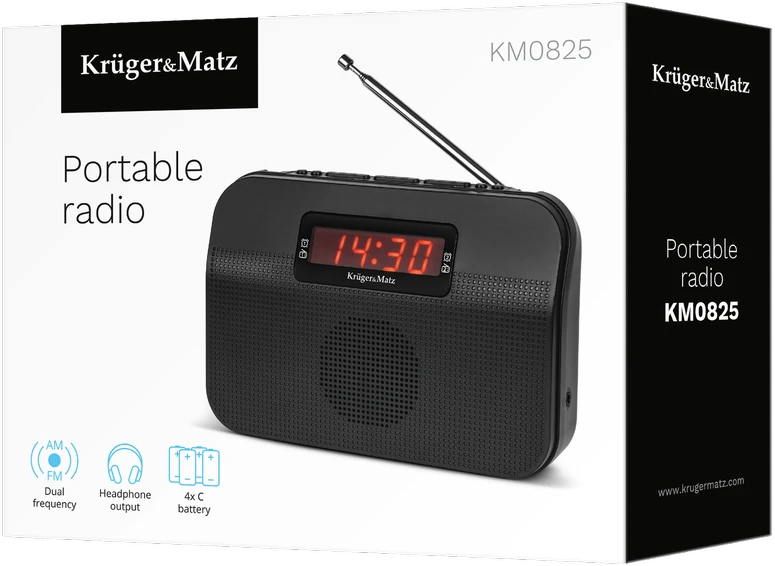 Kruger & Matz nešiojamas analoginis radijo modelis KM0825