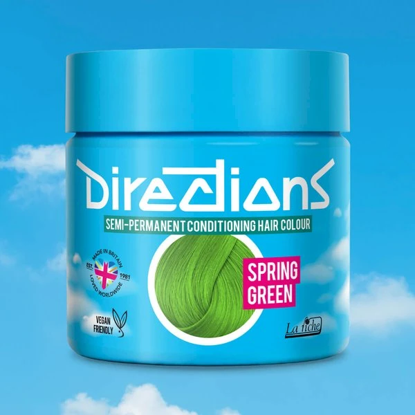 La Riché Directions pusiau ilgalaikis plaukų dažų kondicionierius „Spring Žalias“, 88 ml