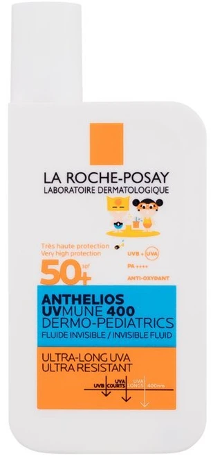 La Roche- Posay Kids Anthelios UVMUNE 400 Invisible Fluid SPF 50+ apsauginis veido fluidas vaikams, 50 ml