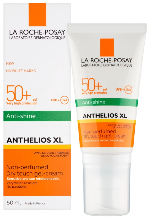 La Roche Posay Anthelios XL Anti-Shine Non-Perfumed Dry Touch Gel-Kreminis SPF 50+ apsauginis gelinis kremas jautriai veido odai, 50 ml