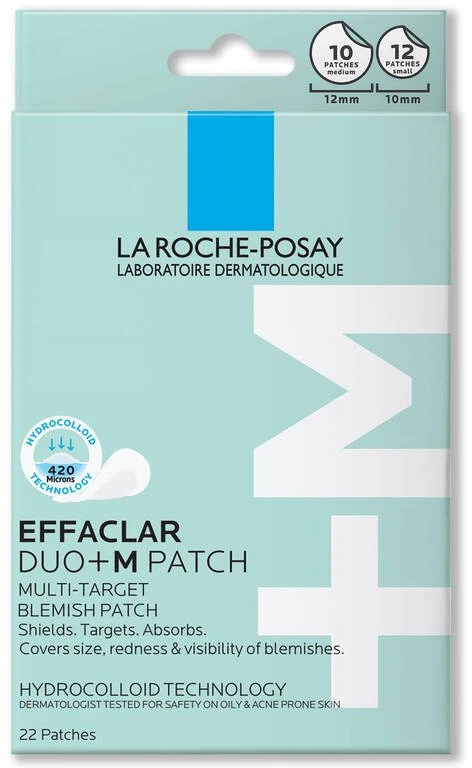 La Roche Posay Effaclar Duo+M Multi-Action Imperfection Patch pleistrai spuogams, 22 vnt.