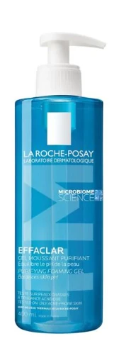 La Roche Posay Effaclar Purifying Foaming Gel Putojantis valomasis gelis riebiai ir jautriai odai, 400 ml